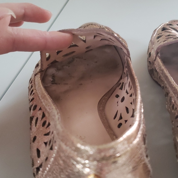 Kate Spade rose gold floral cut-out loafers - Picture 4 of 7